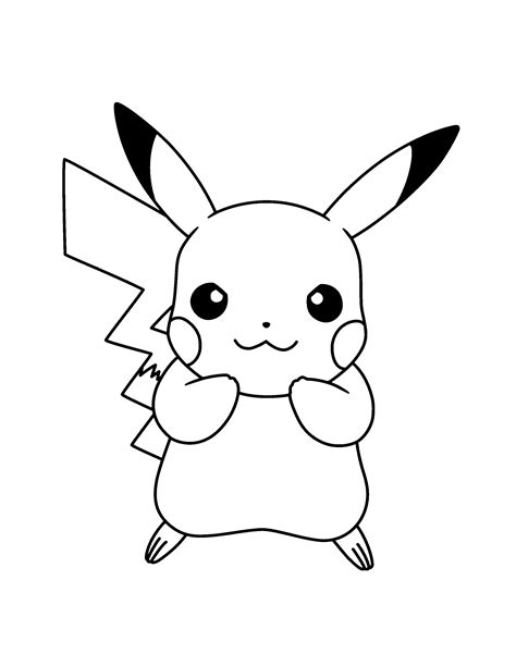 picachu para pintar|33 Pikachu Para Colorear